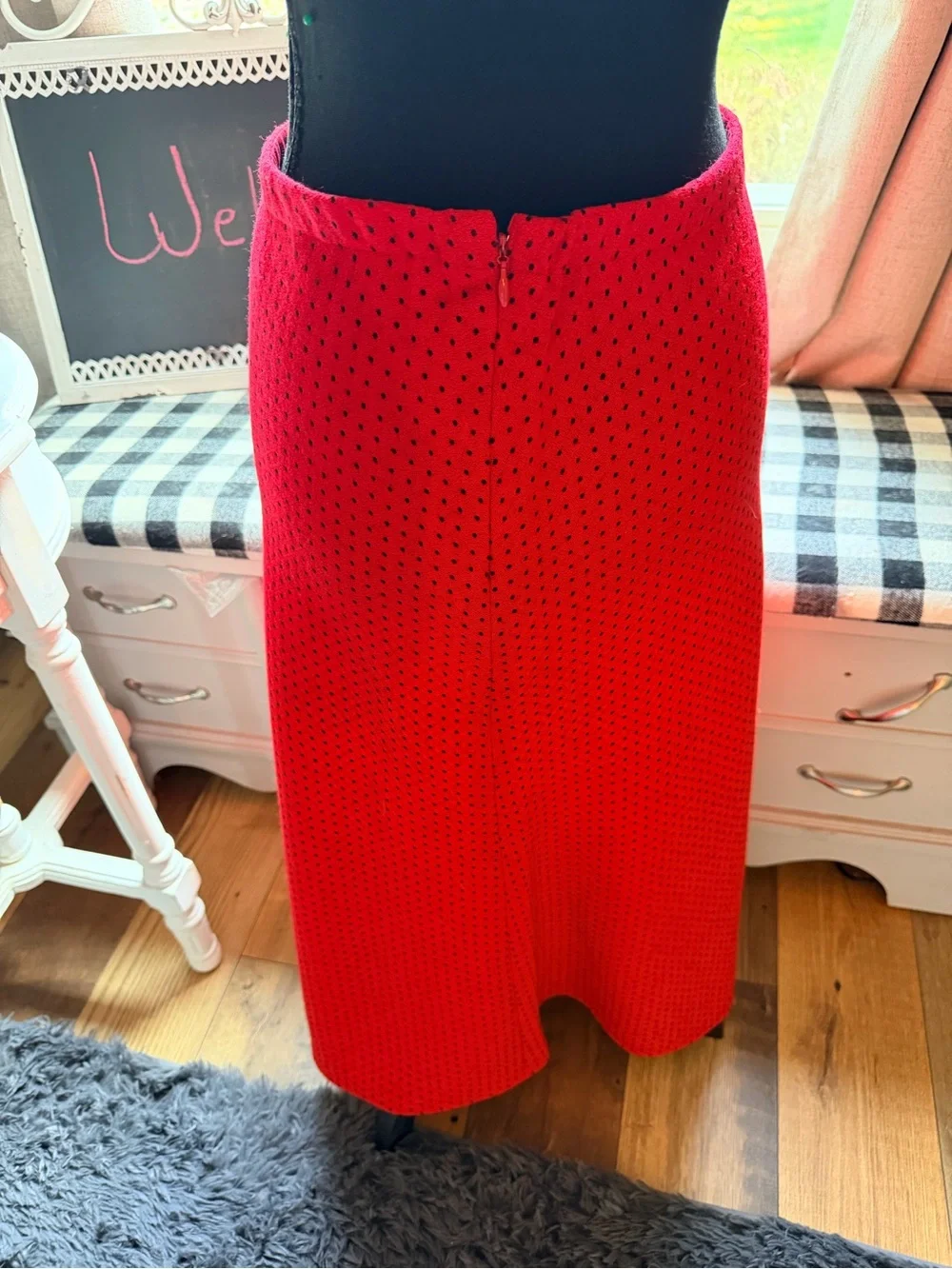 Red Maxi Skirt - Elegant Everyday A-Line